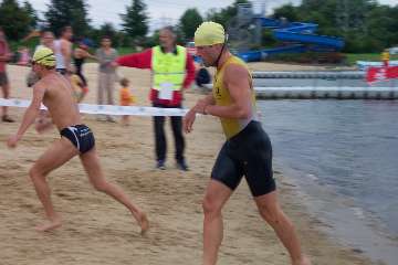 Oliver Hodatsch nach dem Schwimmen